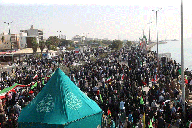 حضور حماسی ساحل نشینان در راهپیمایی ۲۲ بهمن