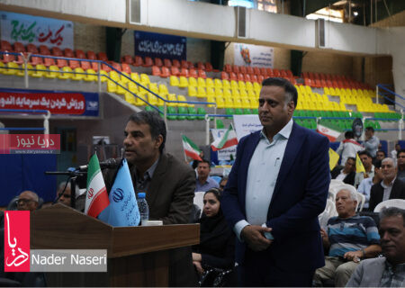 آیین یادمان ۱۶۸ شکوفه میناب و شهدای مجموعه ورزشی لامرد در هرمزگان