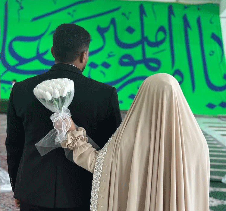 وقتی عروس و داماد دهه هشتادی، شهدارا شاهد پیمان عشق خود کردند