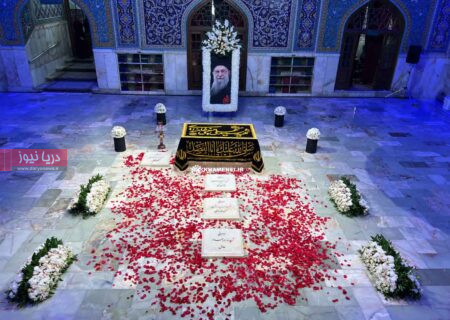 آرامش ابدی رهبر شهید  در جوار امام رئوف