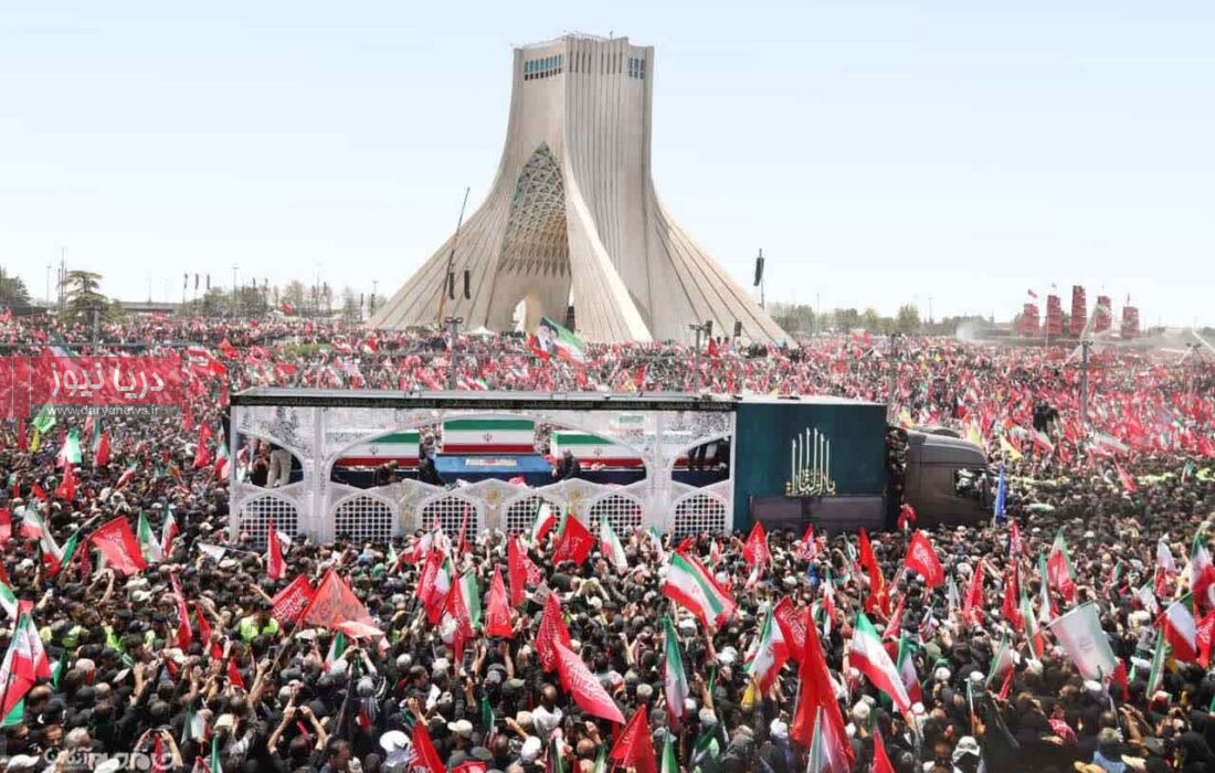 تشییعِ باشکوهِ قائدِ شهید امت بر شانه‌های ملت