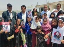 کلنگ ساخت مدرسه ۶ کلاسه عاشورا در انجیرک هشتبندی به زمین زده شد